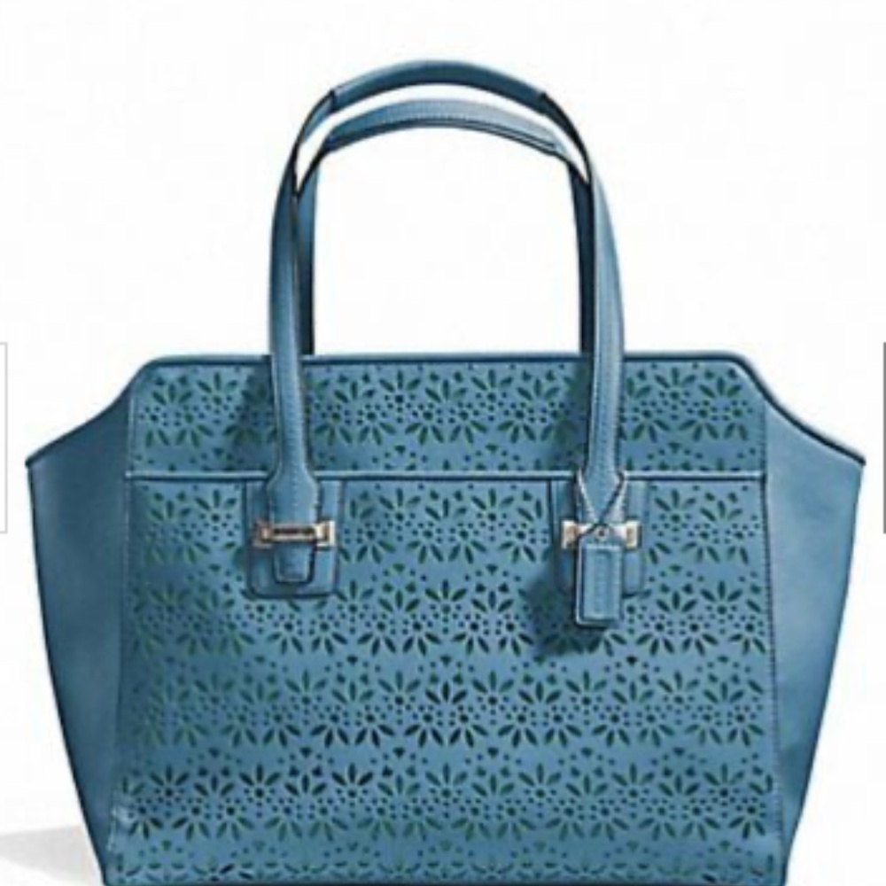 Coach Taylor Eyelet Leather Handbag